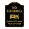 Signmission Designer Series-No Parking Drop-off And Pick-up Only With Graphic, 24" x 18", BG-1824-9952 A-DES-BG-1824-9952 - alternate 1